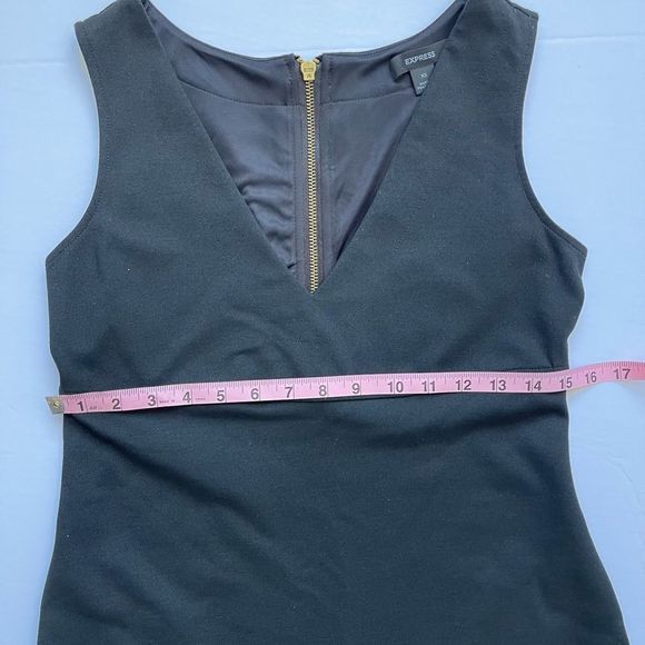 Express Black V Neck Sleeveless Mini Dress Size XS - Picture 4 of 9